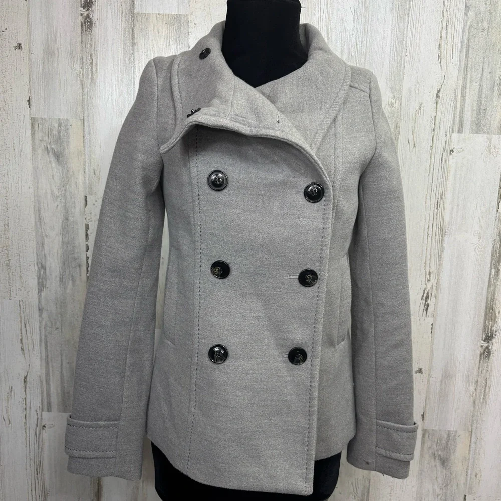 H&M gray peacoat